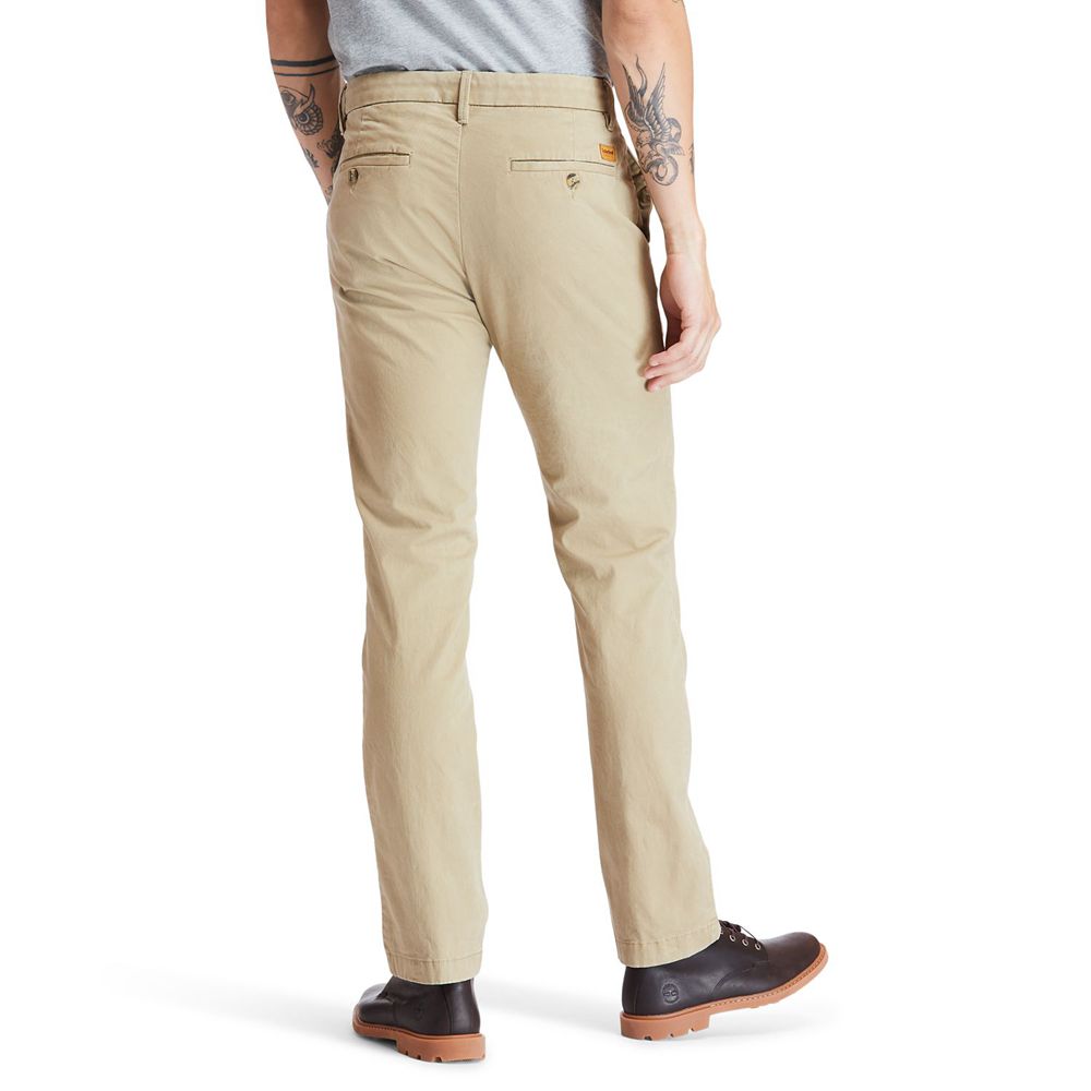 Timberland Mens Pants Squam Lake Stretch Chino - Khaki - India TA7514968